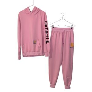 Carhartt Pink Hoodie & Jogger Sweatpants Set